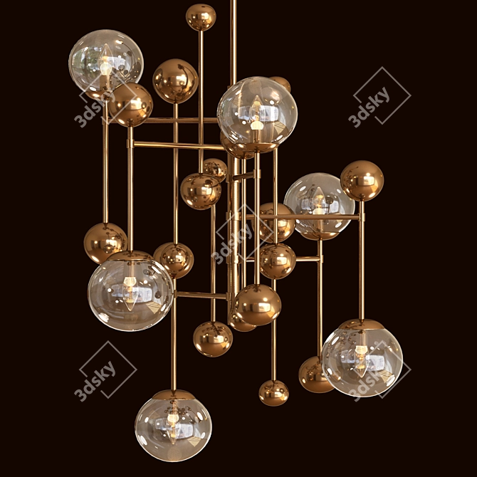 Elegant Belmont Chandelier - Stunning Lighting Fixture 3D model image 1