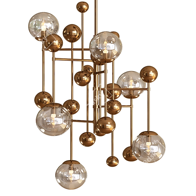 Elegant Belmont Chandelier - Stunning Lighting Fixture 3D model image 3