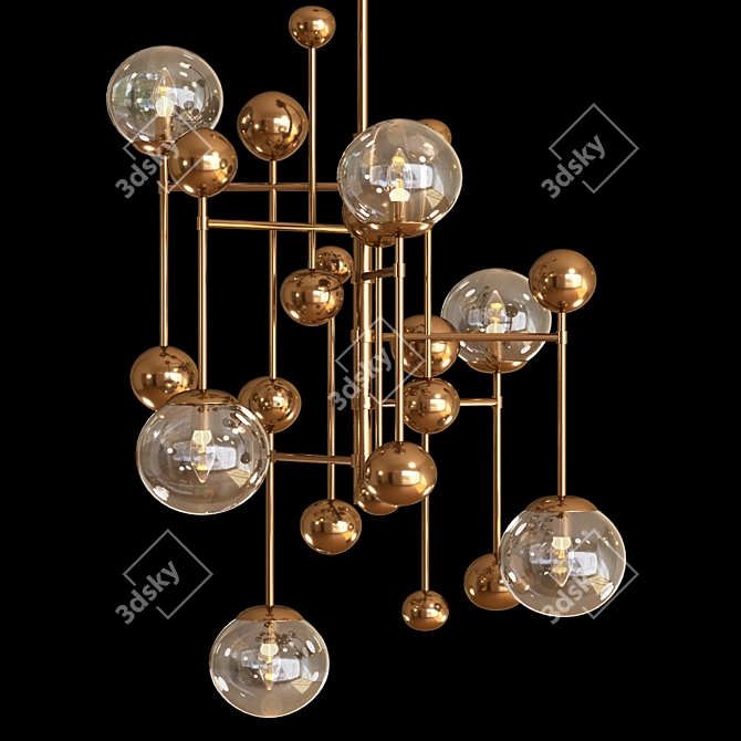 Elegant Belmont Chandelier - Stunning Lighting Fixture 3D model image 4