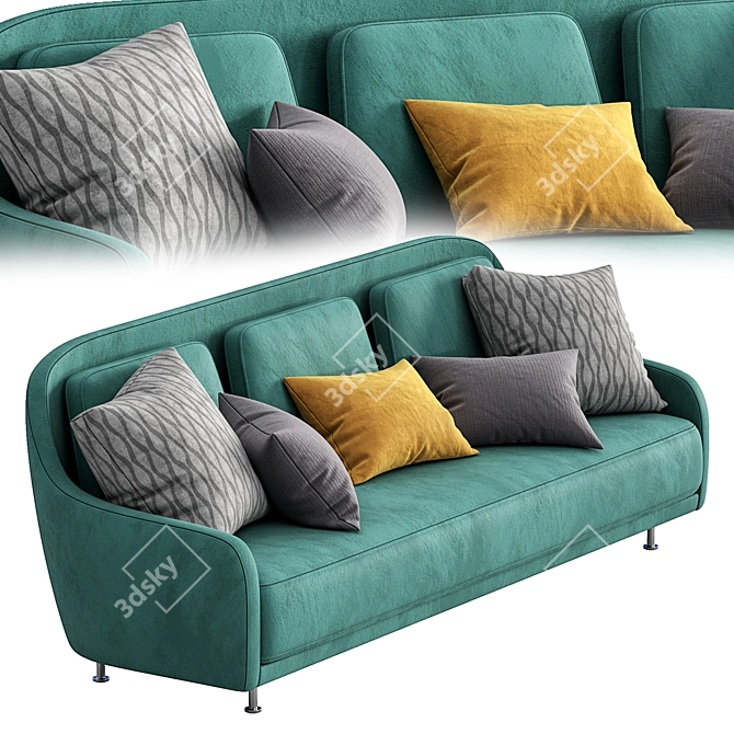 Elegant Audrey Sofa: Timeless Comfort and Style 3D model image 1