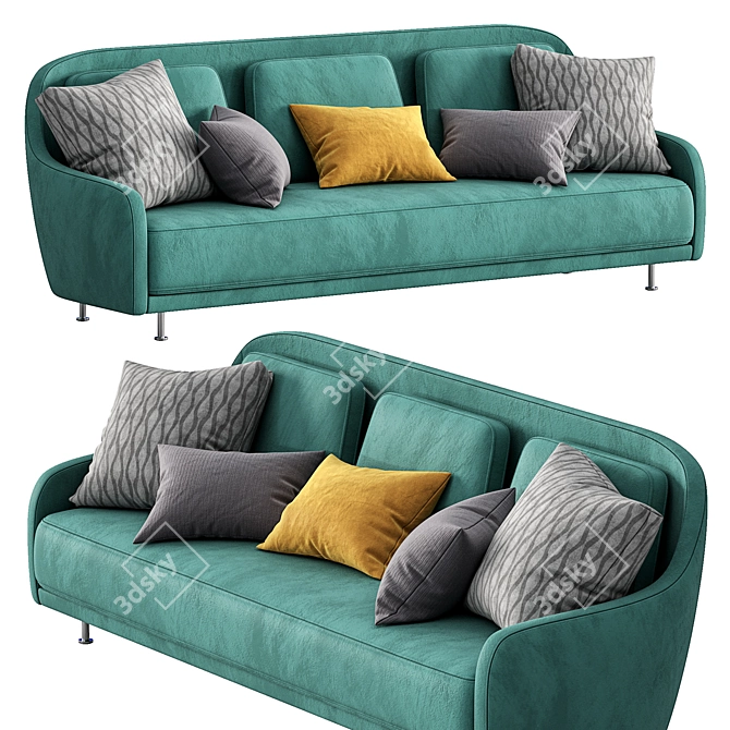 Elegant Audrey Sofa: Timeless Comfort and Style 3D model image 2