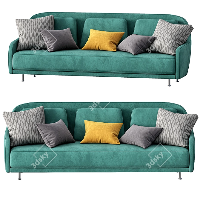 Elegant Audrey Sofa: Timeless Comfort and Style 3D model image 3