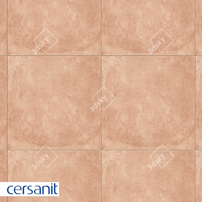 Elegant Beige Porcelain Carpet Tiles 3D model image 1