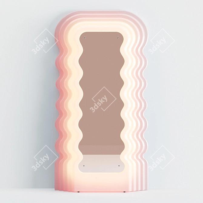 Pink Neon Fibreglass Mirror: Ultrafragola 3D model image 1