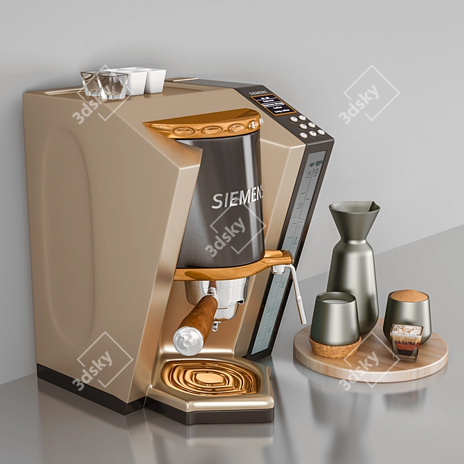 Premium Siemens Coffee Machine 3D model image 2