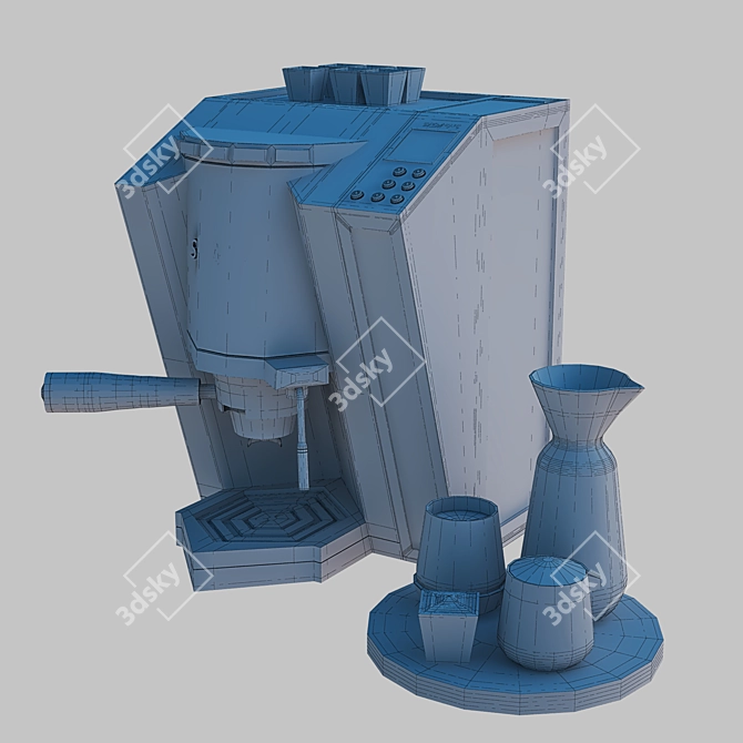 Premium Siemens Coffee Machine 3D model image 3