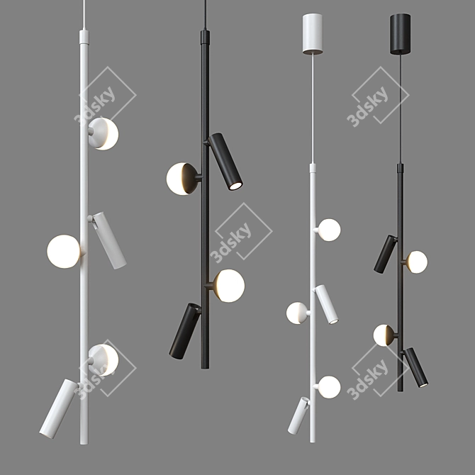 Sleek Snotra Pendant Lamp - Modern Lighting Solution 3D model image 1