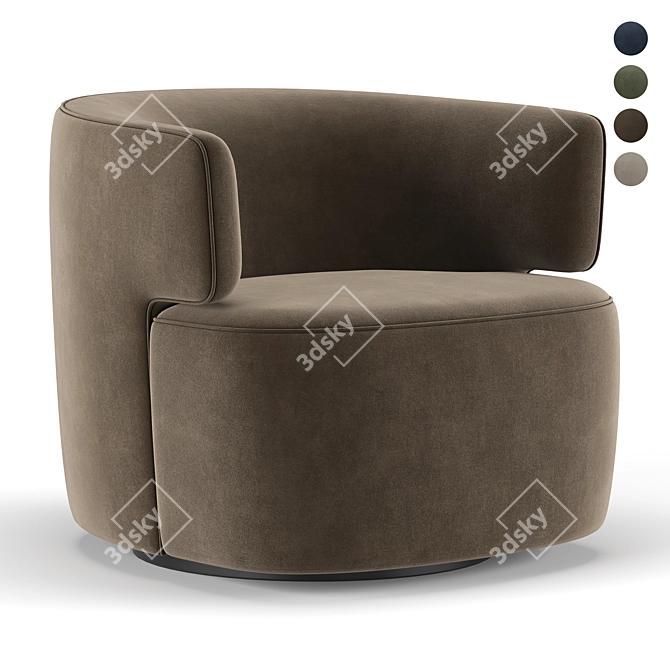  Luxe Velvet Sofa Set  3D model image 1