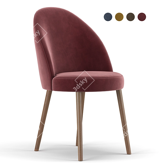 Elegant Barbara Chair 3D model image 1