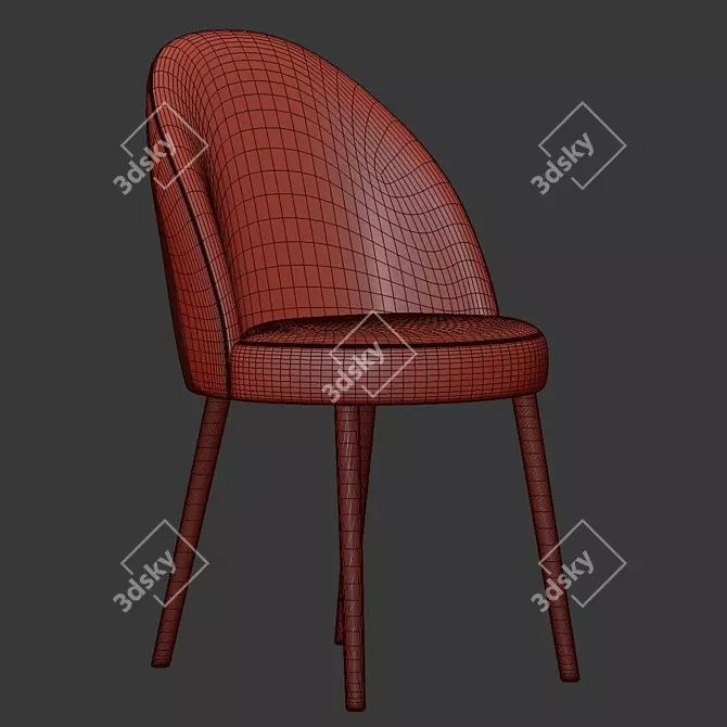 Elegant Barbara Chair 3D model image 5
