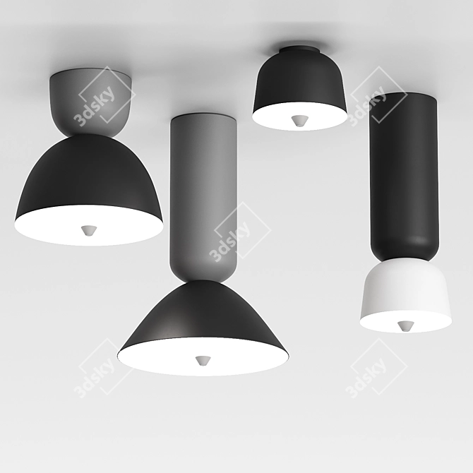 Modern Ceiling Lamps: Wide, Versatile, Affordable 3D model image 1