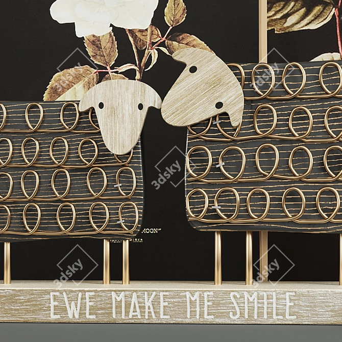 Sheep Decor Set: Charming Touch 3D model image 2