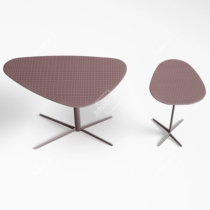 Versatile Adea D-Tables: Functional and Stylish 3D model image 4