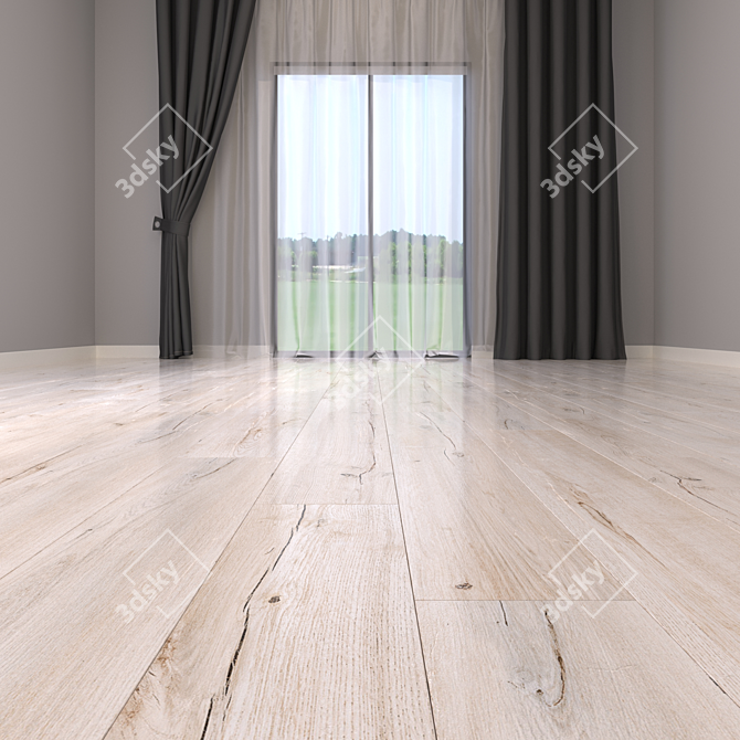 Peronda Mumble B 20x120: Multi-Texture Parquet Floor 3D model image 2