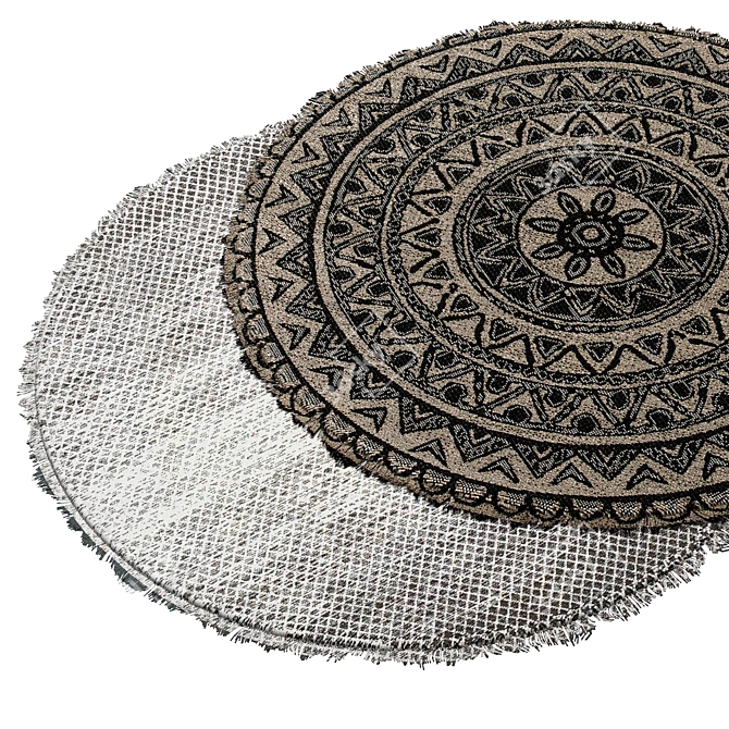 Elegant Round Carpets - Perfect for Any Space 3D model image 2