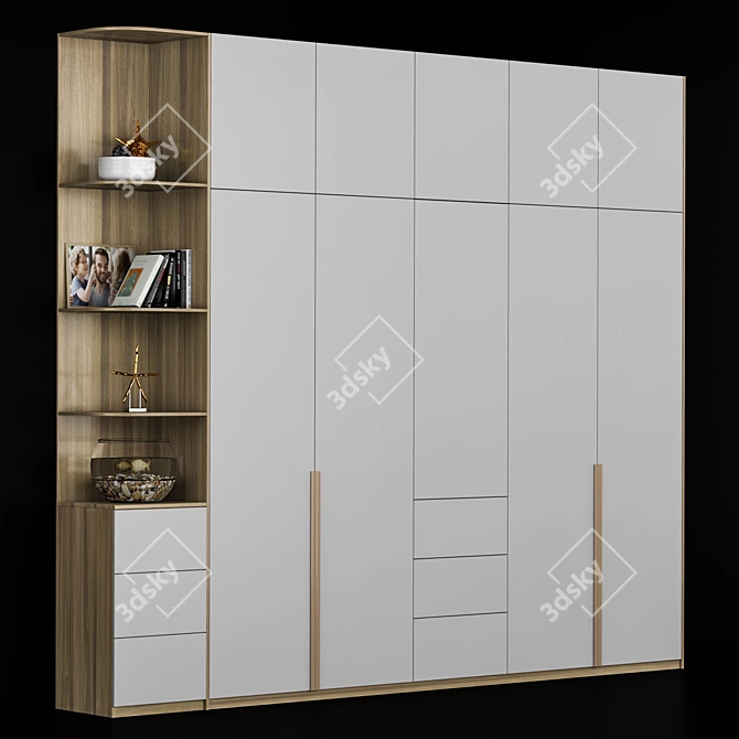  Modern 350cm Shelf: Sleek & Spacious 3D model image 2