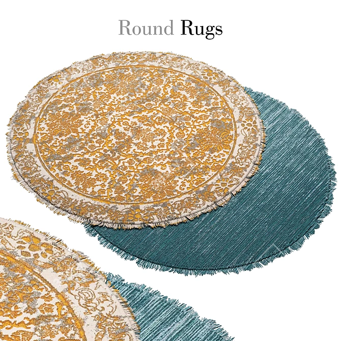 Circular Rugs: Modern & Stylish 3D model image 1