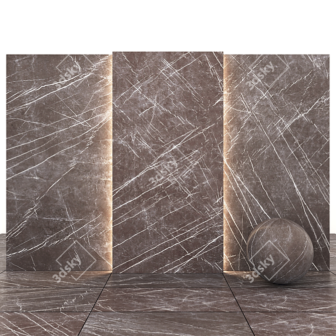 Elegant Gray Stone Texture 3D model image 2