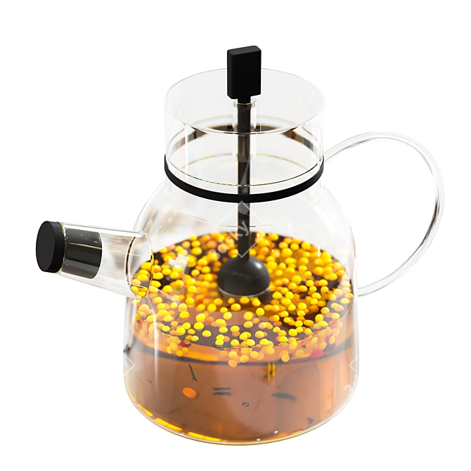 Sleek Glass Kettle 3D model image 1