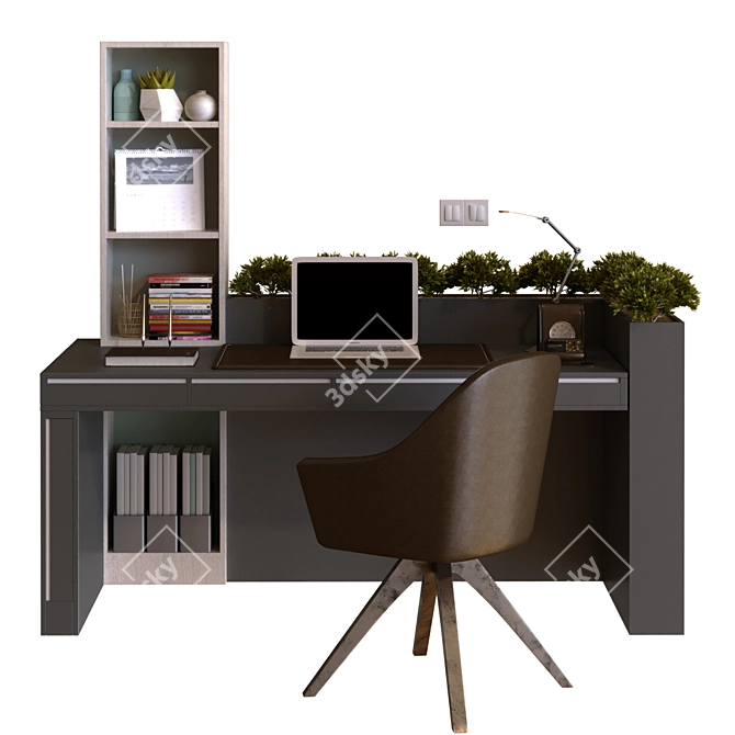 Workplace 010: Efficient and Versatile Office Solution 3D model image 2