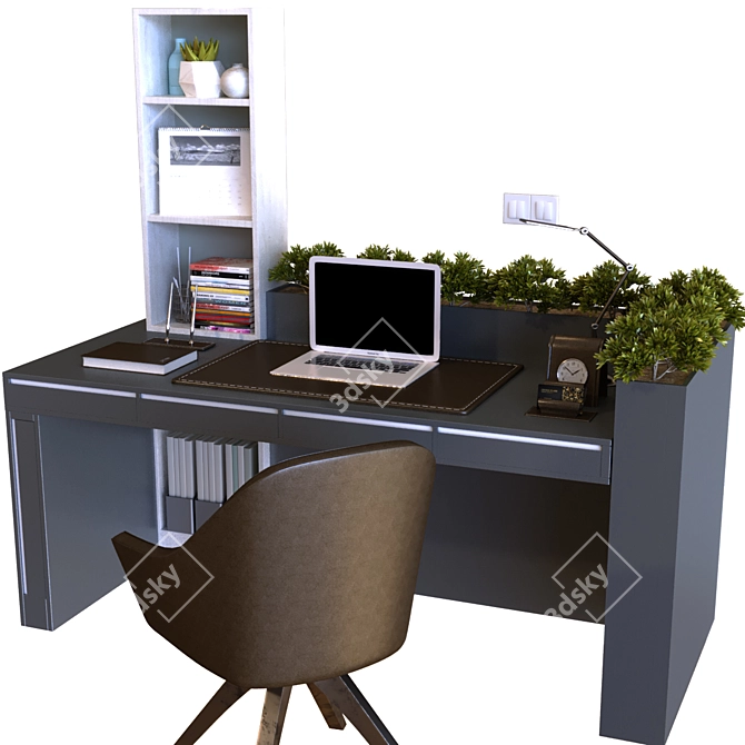 Workplace 010: Efficient and Versatile Office Solution 3D model image 4