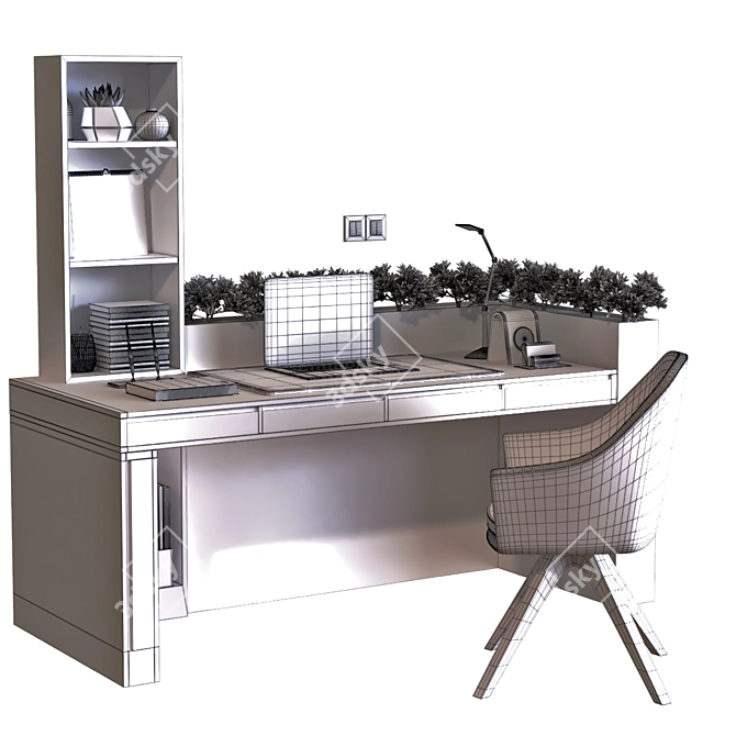 Workplace 010: Efficient and Versatile Office Solution 3D model image 5