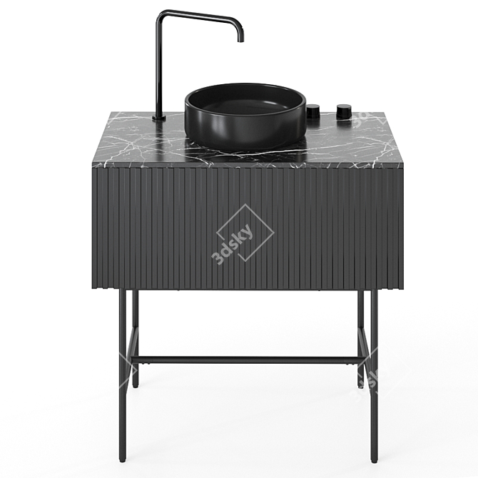 Modern Division Washbasin: Versatile Design! 3D model image 1