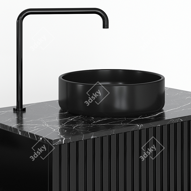 Modern Division Washbasin: Versatile Design! 3D model image 2