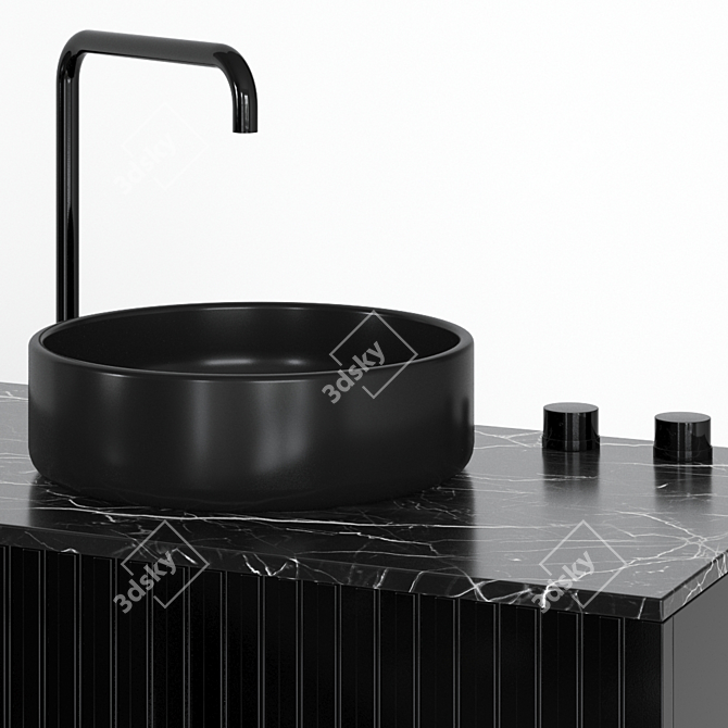 Modern Division Washbasin: Versatile Design! 3D model image 3