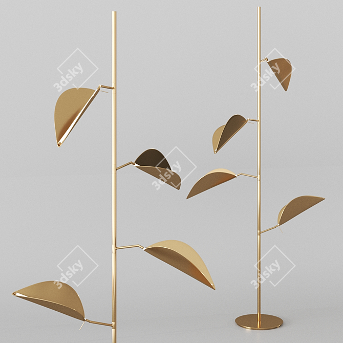 Aracea Metal Floor Lamp | LED Indirect Light | Visionnaire 3D model image 1