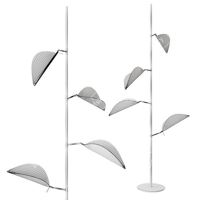 Aracea Metal Floor Lamp | LED Indirect Light | Visionnaire 3D model image 2