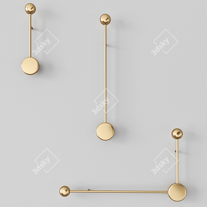 Vibia Pin Wall Lamps: Sleek and Stylish Sconce Lighting 3D model image 1