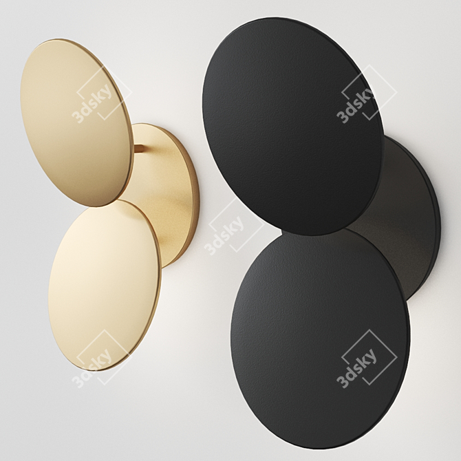 Millelumen Circles Wall: German-Made Sconce 3D model image 1