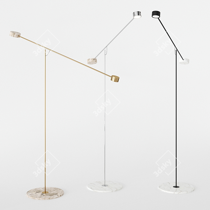 Moooi T Lamp: Sleek Dutch Floor Lamp 3D model image 1