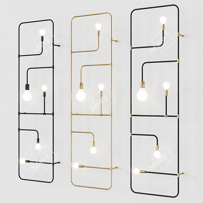 Modern Beaubien Wall Light: Lambert et Fils Sconce 3D model image 2