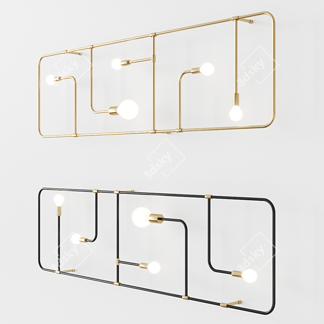 Modern Beaubien Wall Light: Lambert et Fils Sconce 3D model image 3