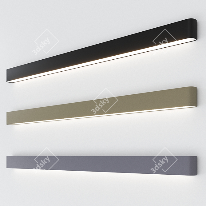 Sleek LED Sconce by Lightnet 3D model image 1