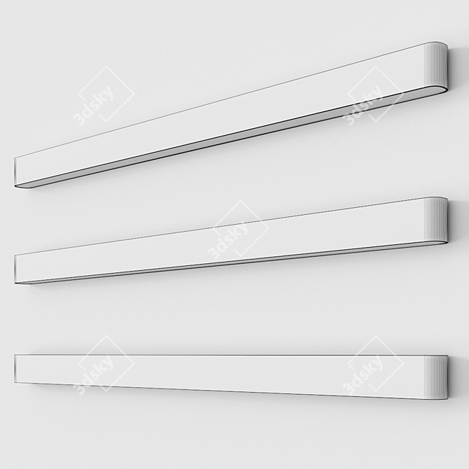 Sleek LED Sconce by Lightnet 3D model image 2