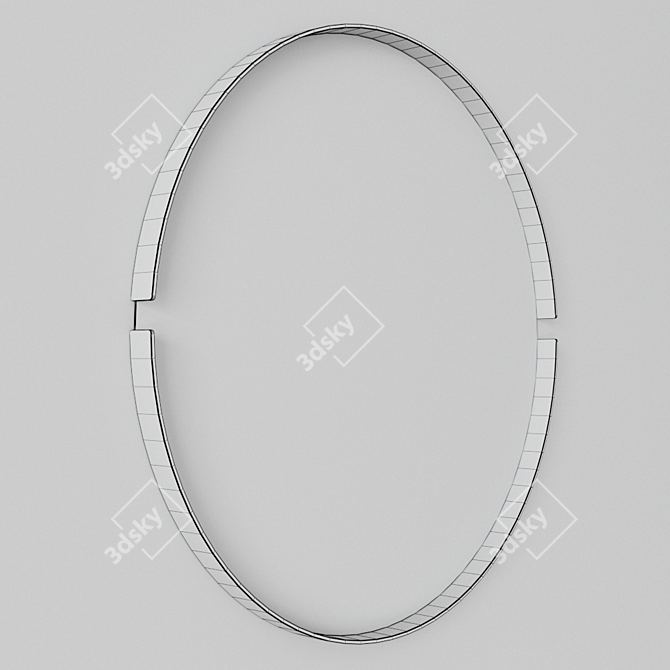 Riflessi Omega Round Metal Mirror 3D model image 4