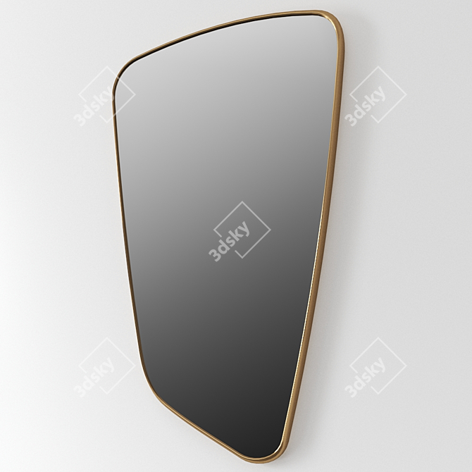 Natural Wood Breeze Mirror 3D model image 1