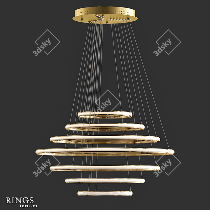 Rings_3: High-Quality 3D Jewelry Model 3D model image 1