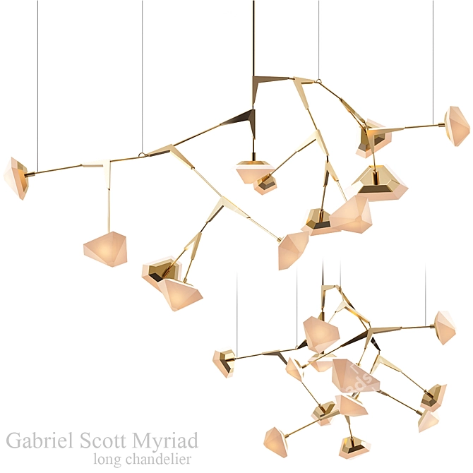 Elegant Gabriel Scott Myriad Pendant 3D model image 1