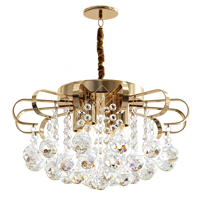 Elegant Crystal Chandelier: Vb Collection 3D model image 2