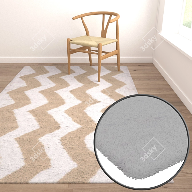 Luxury Coded Carpets Set 3D model image 5