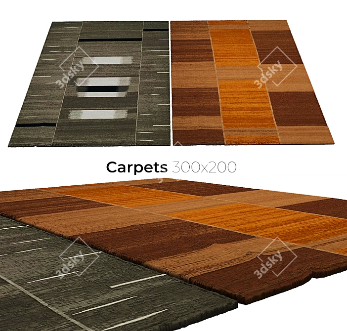 Lush Soft Carpets: Perfect Comfort 3D model image 1