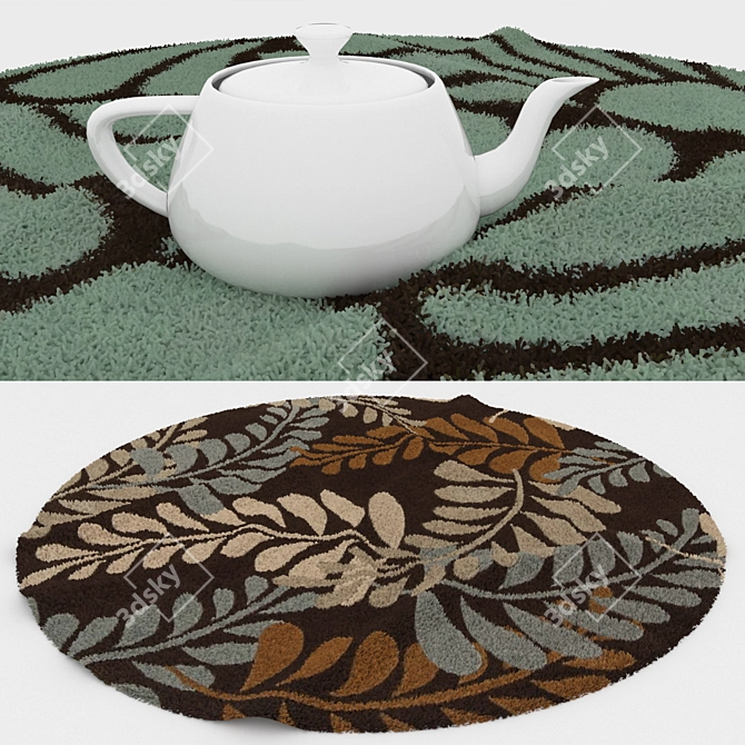 Round Carpets Set 218: Versatile and Stunning 3D model image 3