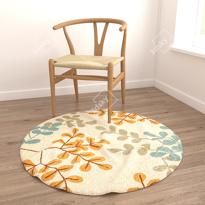 Round Carpets Set 218: Versatile and Stunning 3D model image 4