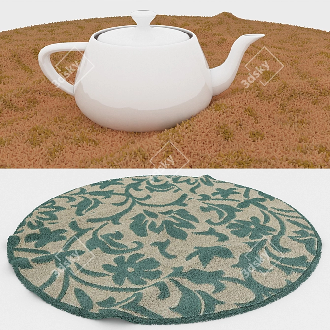 Round Rugs Set - Versatile and Stylish 3D model image 3