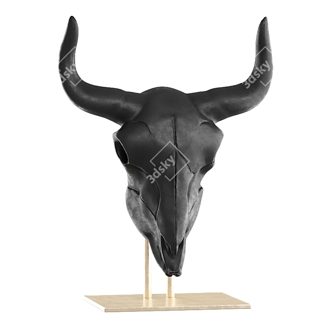 Animal Skull on Stand 3D model image 1