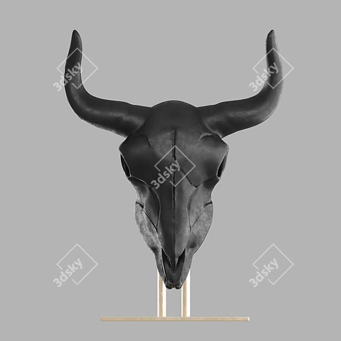 Animal Skull on Stand 3D model image 2